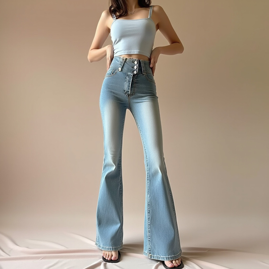 Jeanne | Hoge Taille Flared Broek