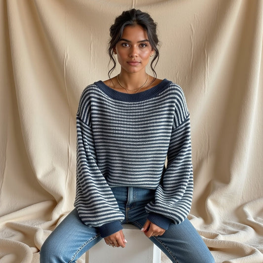 Clothilde | Gebreide Off-Shoulder Top
